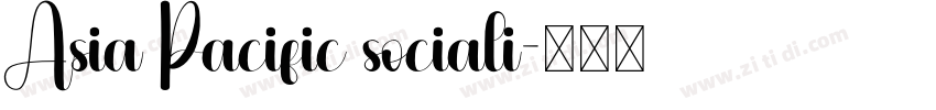 Asia Pacific sociali字体转换